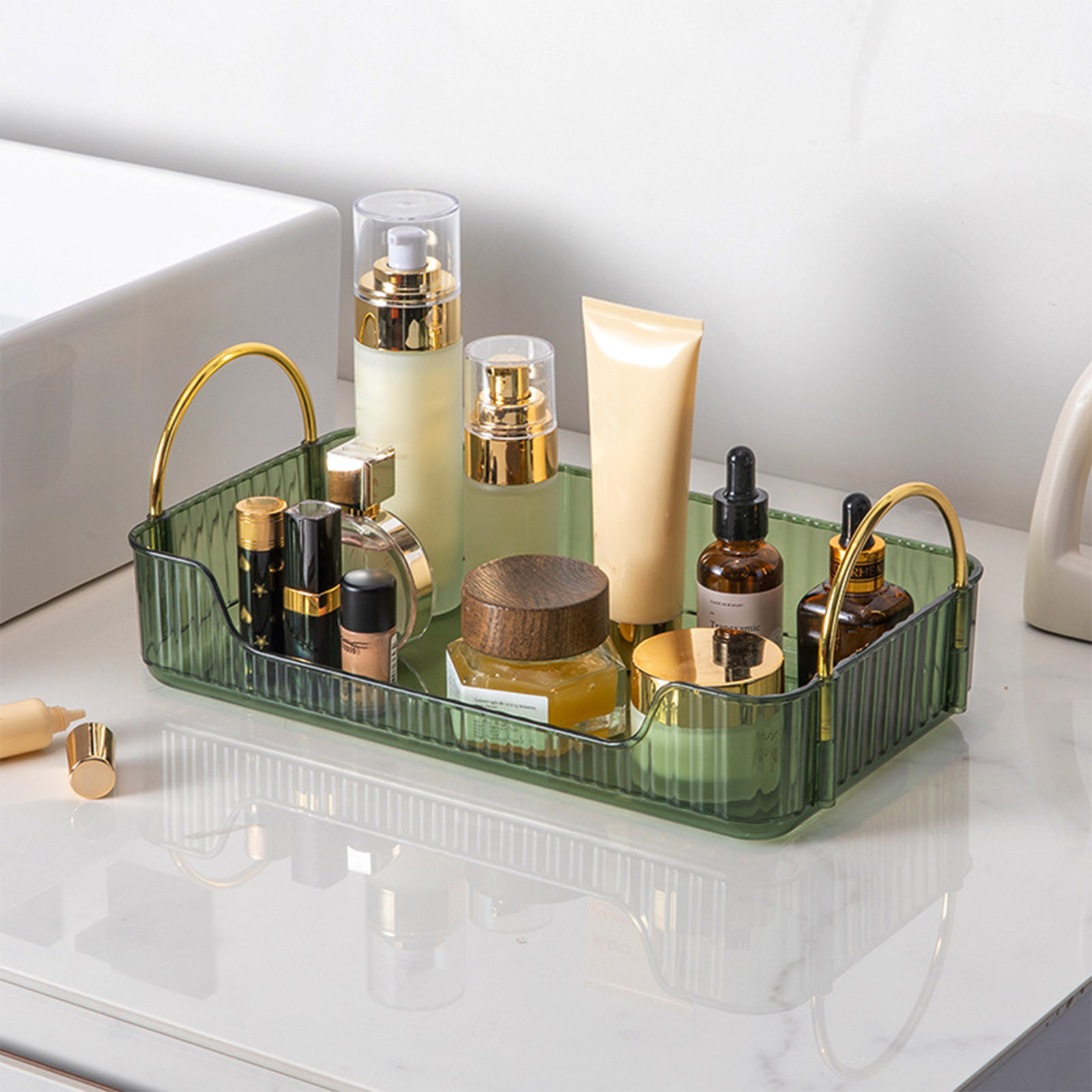 Token Tray Organizer - Organizador de banheiro de luxo leve