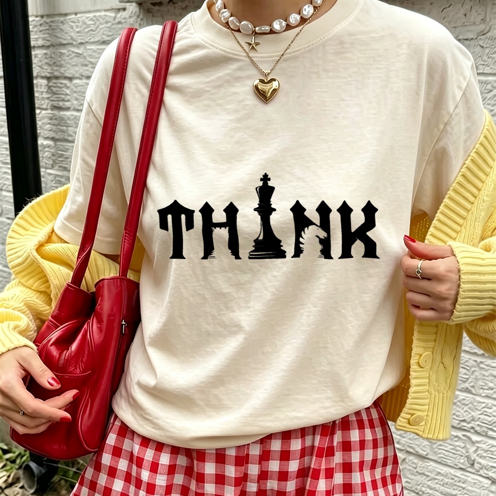 Board Game Font - Camiseta Masculina de Algodão com Estampa