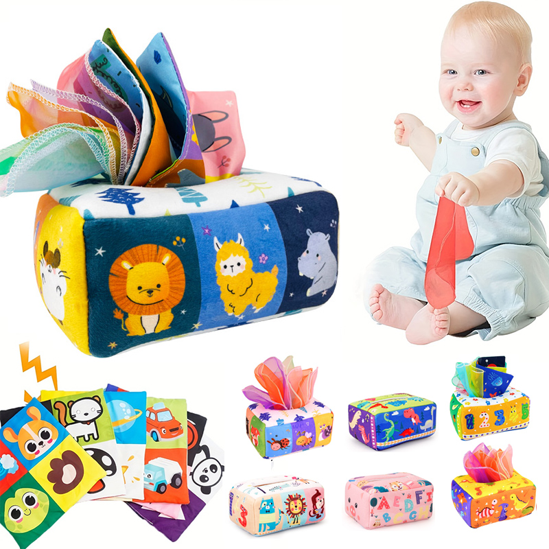Board Game Box - Bebê Montessori Magic Tissue Box Toy,