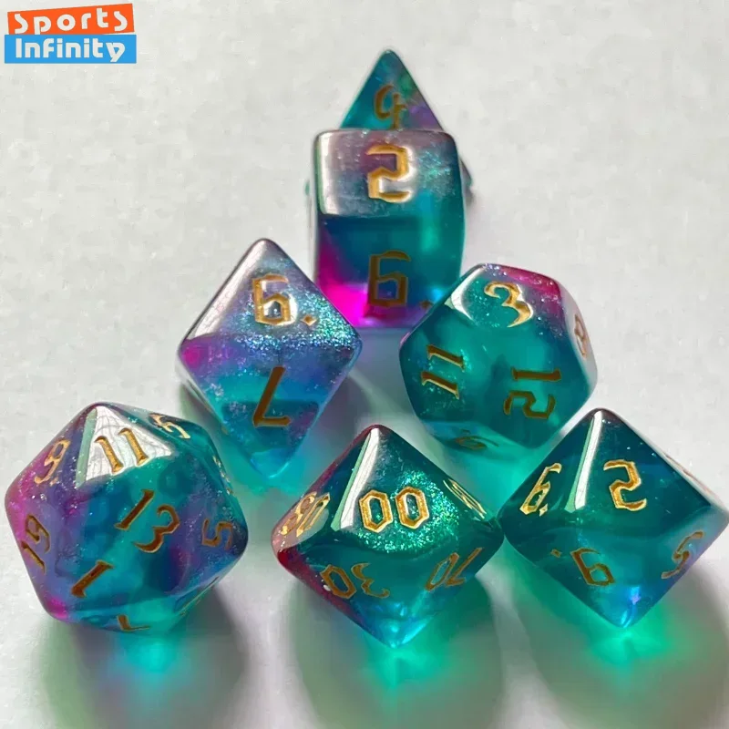 7 pçs/set cores duplas dados p - Board Game Font avaliação e preço