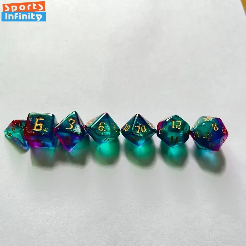 7 pçs/set cores duplas dados p - Board Game Font avaliação e preço