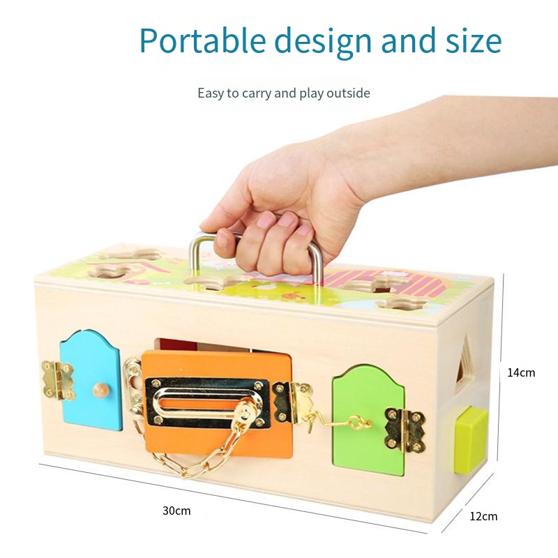 Montessori caixa de bloqueio b - Board Game Box avaliação e preço