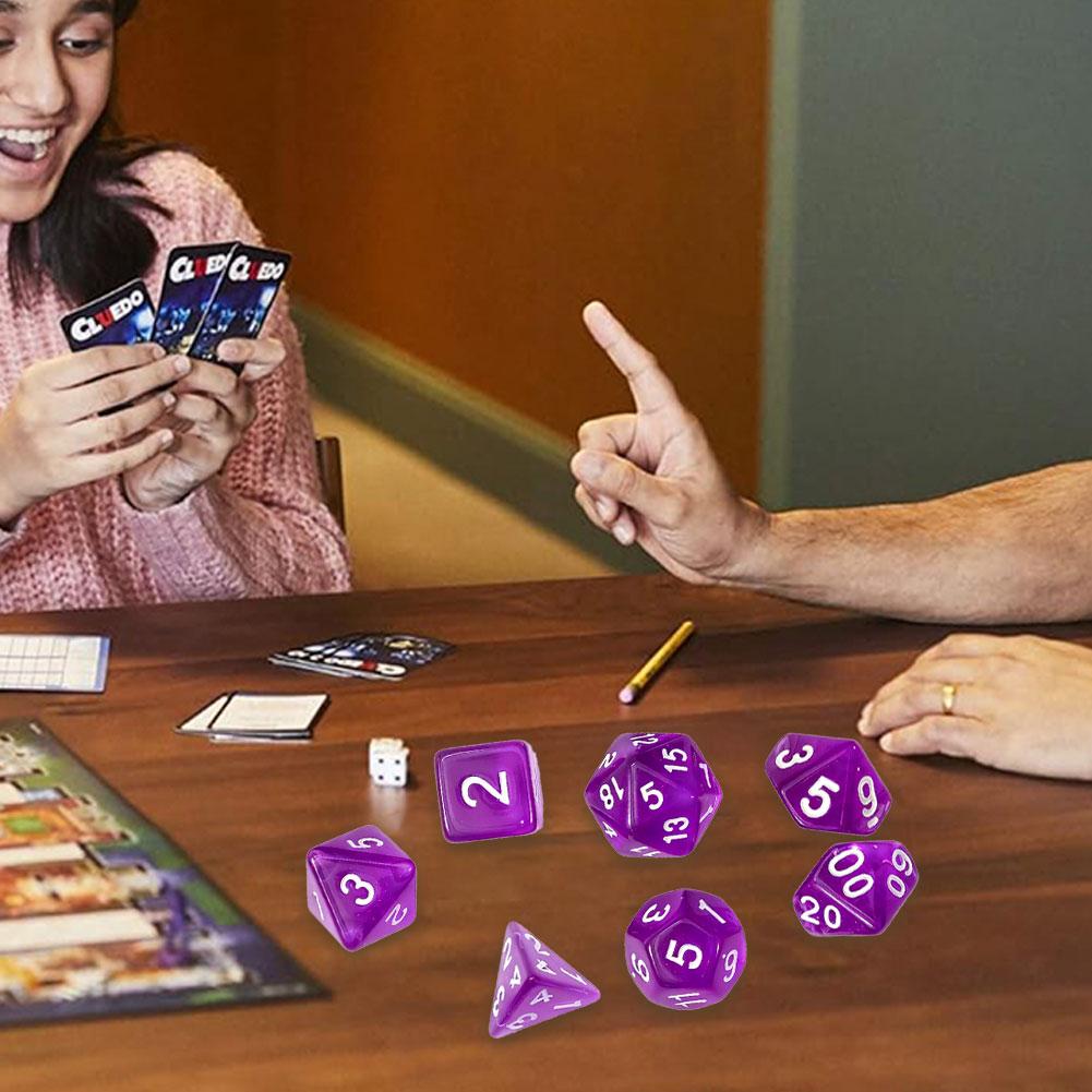 7 pçs de novos dados de cor ún - Board Game Font avaliação e preço