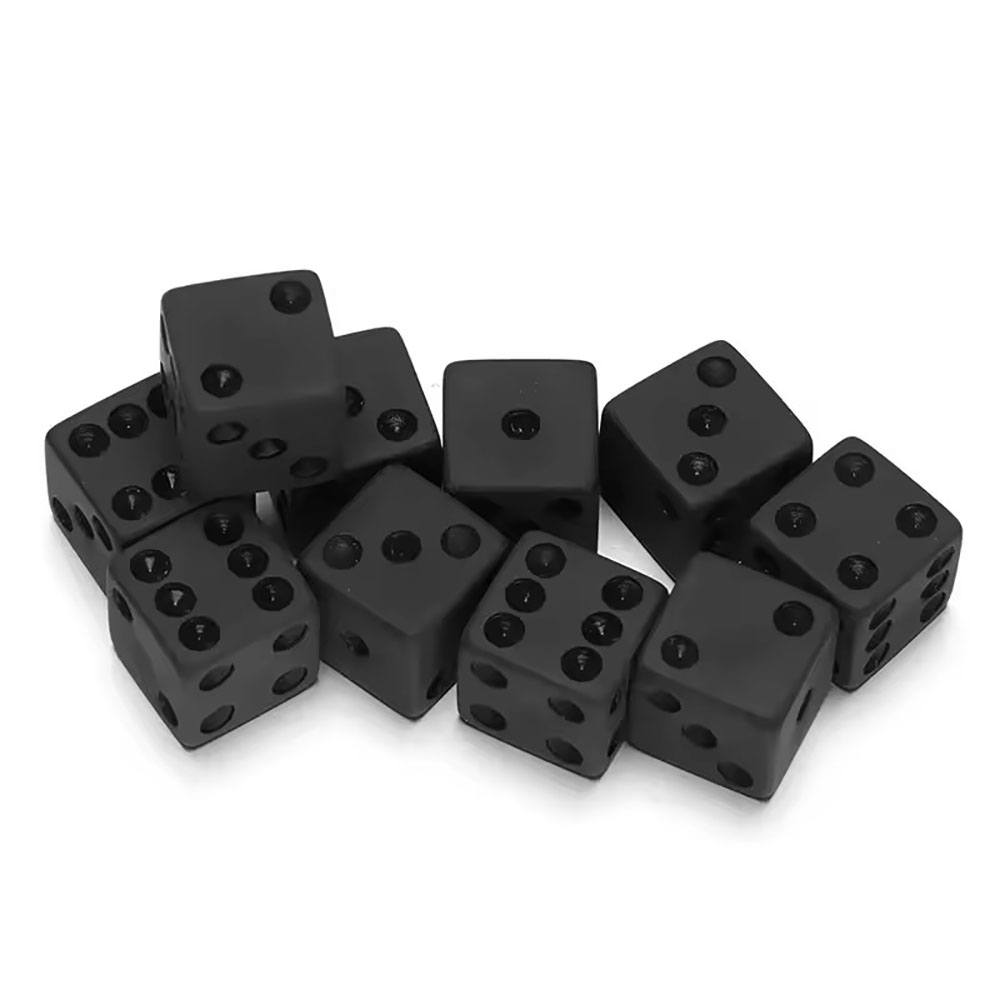 Conjunto de 7 Dados Pretos Nov - Board Game Font avaliação e preço